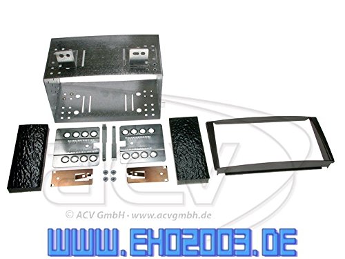 2 DIN Radioeinbauset Blende Radioanschlusskabel Antennenadapter Komplettset für Kia Ceed SW Pro ED 2007-2011 schwarz von EHO