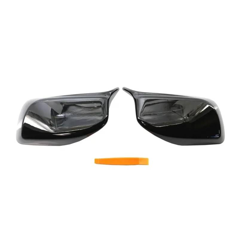 Außenspiegel für Abdeckkappen für Rückspiegel passend für BMW 5er E60 E61 E63 E64 2004–2008 520i 525i 528i 528xi 530i.(Black One Pair) von EHYSYN