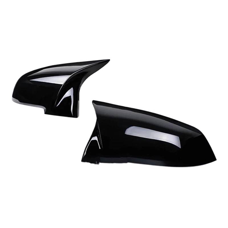 Außenspiegel für Passend für BMW 1er F20 F21 116i 118i 120i 125i 130i 2012–16, Rückspiegelabdeckung mit Kohlefasermuster, Zubehör.(Bright black) von EHYSYN