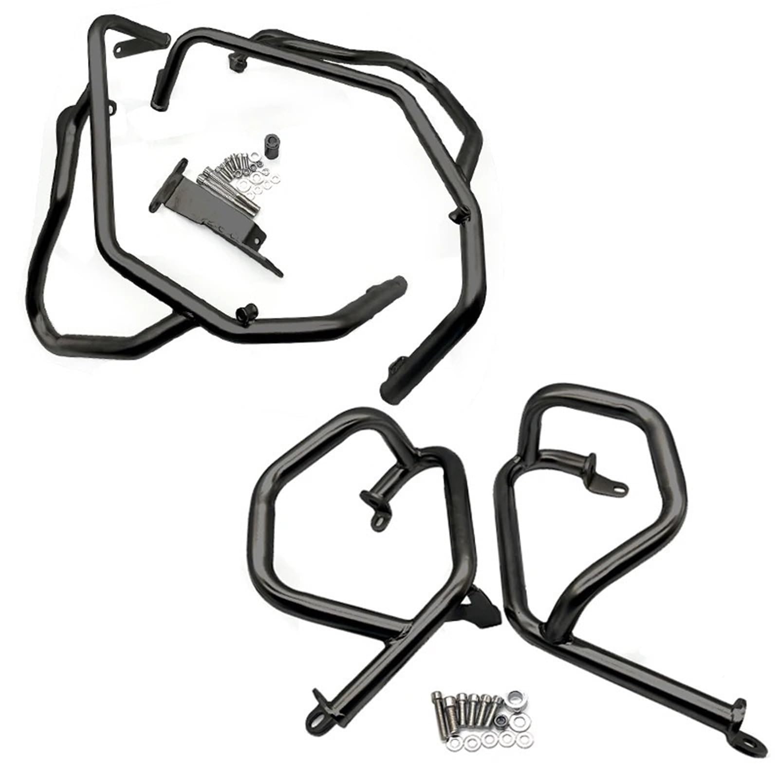 motorrad stoßstangen blöcke Motorrad Motor Crash Bar Motor Schutz Rahmen Fallen Protector Fit Für BMW F750GS F850GS F750 850 GS 2018-2023 Sturzbügel(Whole Set-Black) von EHYSYN