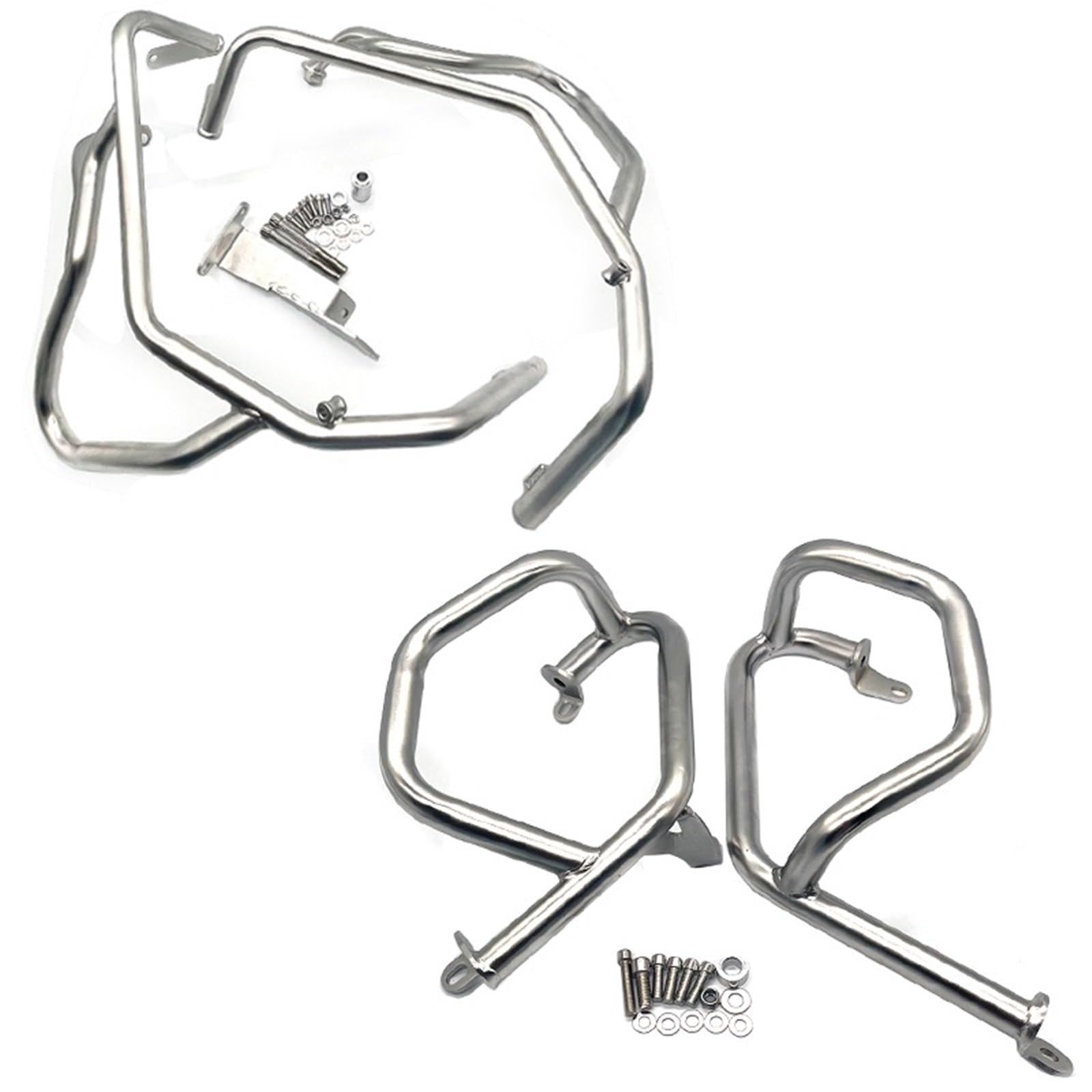 motorrad stoßstangen blöcke Motorrad Motor Crash Bar Motor Schutz Rahmen Fallen Protector Fit Für BMW F750GS F850GS F750 850 GS 2018-2023 Sturzbügel(Whole Set-Silver) von EHYSYN
