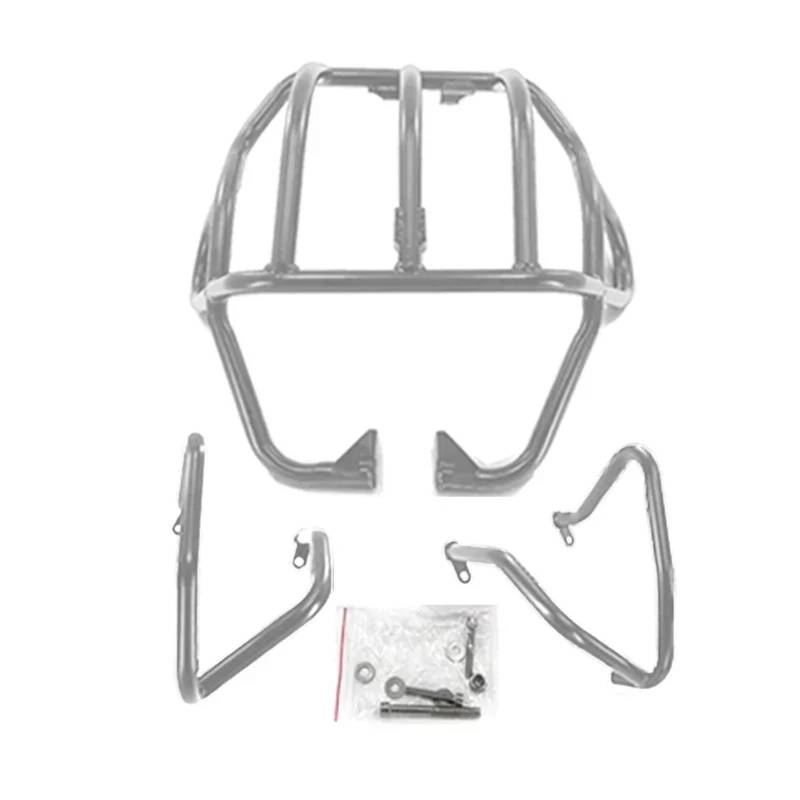 motorrad stoßstangen blöcke Motorradzubehör Oberer unterer Schutzbügel Autobahnschutz Passend für BMW G650GS Sertao 08-16 F650GS Dakar 99-08 Sturzbügel(Silver-1 Set) von EHYSYN
