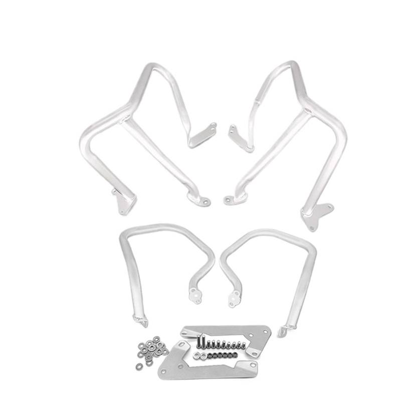 motorrad stoßstangen blöcke Passend für BMW R1250RT R1250RT R 1250 RT 2018-2023 Motorrad Vorne Hinten Motorschutz Stoßstangen Crash Bar Käfigschutz Sturzbügel(Silver-1 Set) von EHYSYN