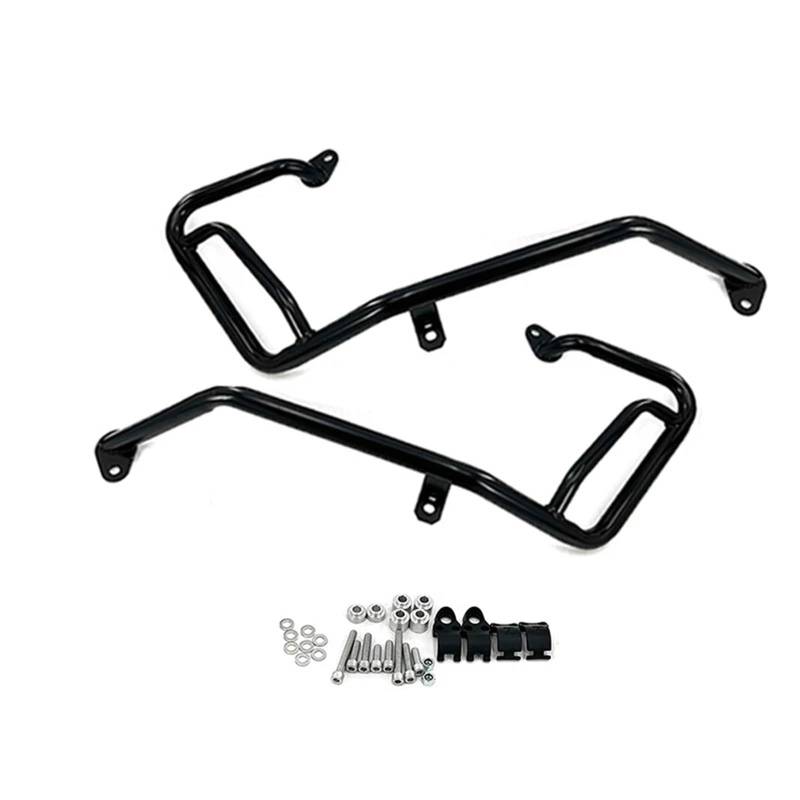 motorrad stoßstangen blöcke Passend für HONDA XADV X-adv 750 X ADV 750 2021-2024 Motorrad-Obermotorschutzbügel-Crash-Bar-Stahlrahmenschutz Sturzbügel(Black Lower) von EHYSYN