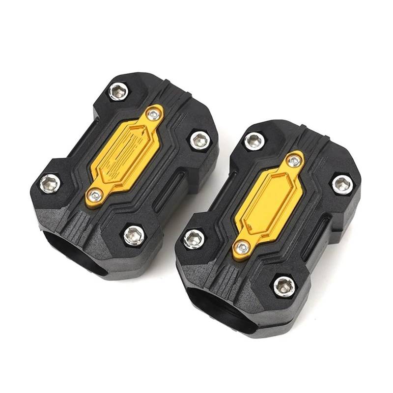 motorrad stoßstangen blöcke Passend für Yamaha Tenere 700 XTZ Tenere 700 Super Tenere XT1200Z Motorrad-Motorschutz-Stoßfängerblock-Zubehör Sturzbügel(2pcs blocks Gold) von EHYSYN