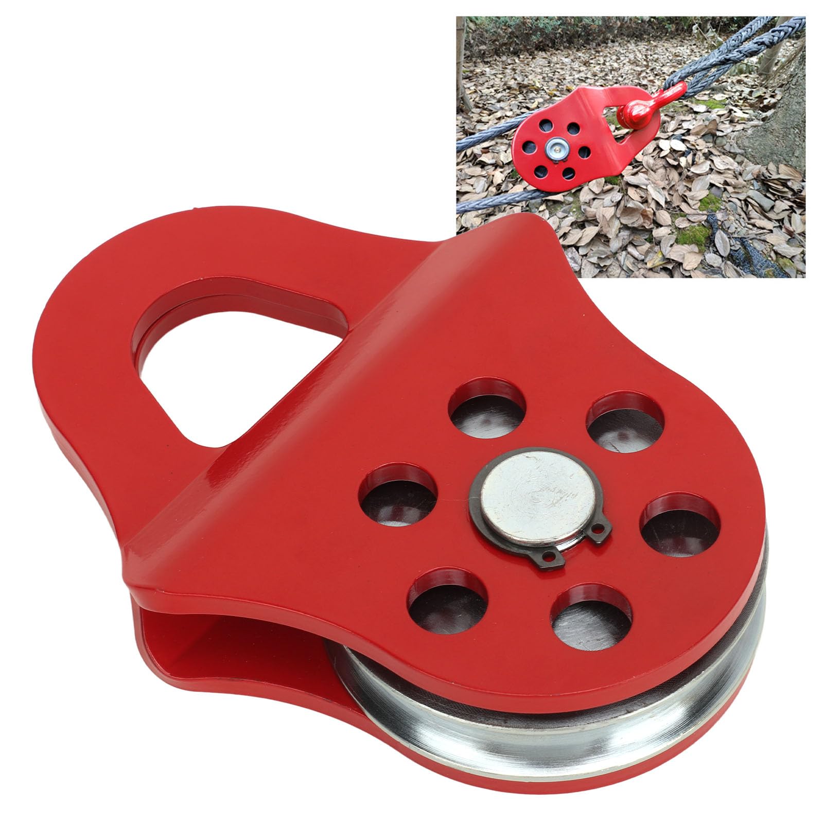 EIMSOAH Winden-Snatch-Block-Abschlepprolle, 4T Tragfähigkeit, Block- und Tackle-Umlenkrolle, Robuste Windenrolle, Rot, für LKW-Traktor, ATV, UTV EIMSOAH Winden-Snatch-Block-Abschlepprolle, 4T Tragfähigkeit, Block- und Tackle-Umlenkrolle, Robuste Windenrolle, Rot, für LKW-Traktor, ATV, UTV von EIMSOAH