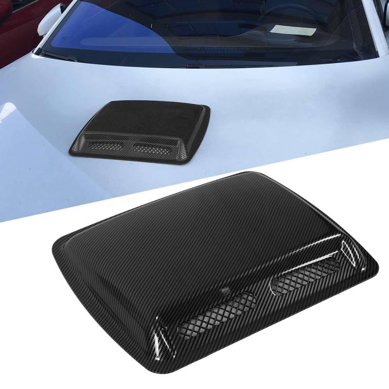 Motorhauben-Lufteinlassabdeckung, Motorhauben-Lufteinlass-Abdeckung, Dekorative Lufteinlassabdeckungen mit Selbstklebendem Design für Autos (Helles Schwarz) von EIMSOAH