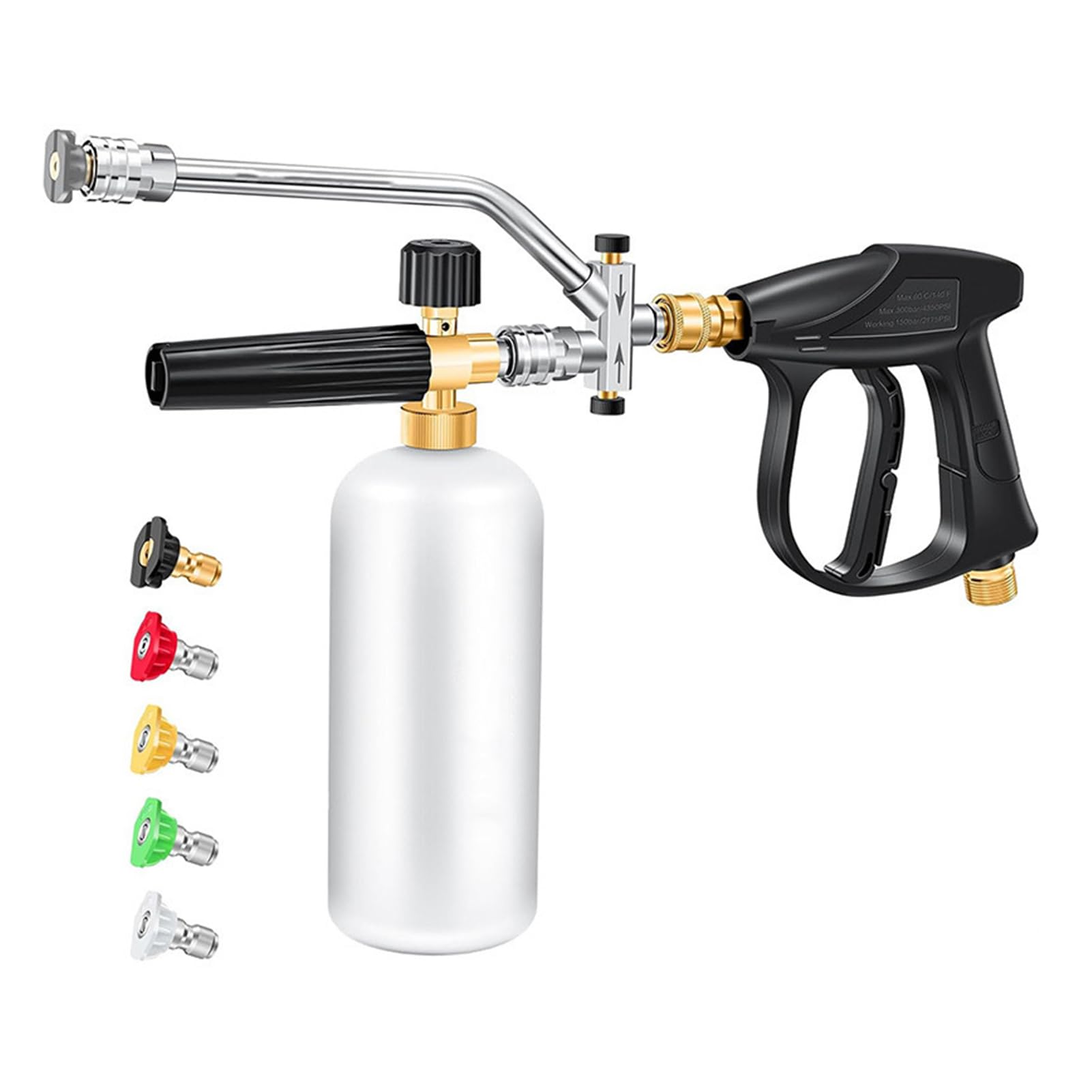 EIOLWJIEO Hochdruckreiniger Schaum für Kit Schnellanschluss Legierungsschaum Formonitor Kit 1/4 Schneeschaum Reinigungspistole ForCannon EIOLWJIEO Hochdruckreiniger Schaum für Kit Schnellanschluss Legierungsschaum Formonitor Kit 1/4 Schneeschaum Reinigungspistole ForCannon von EIOLWJIEO