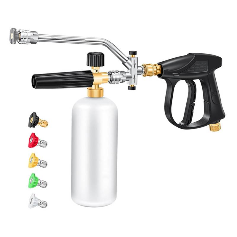 EIOLWJIEO Hochdruckreiniger Schaum für Kit Schnellanschluss Legierungsschaum Formonitor Kit 1/4 Schneeschaum Reinigungspistole ForCannon von EIOLWJIEO
