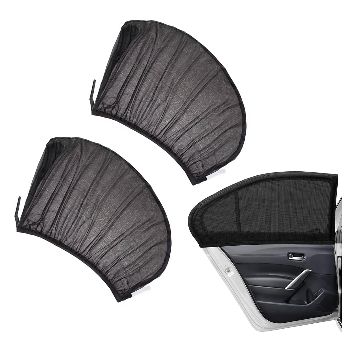 Sonnenschutz Auto,Auto Fenster Sonnenschutz,2 Stück Schwarzes SUV PKW Universal Mückenschutz Sonnenschutz für Heckscheibe Sonnenschutz Auto,Auto Fenster Sonnenschutz,2 Stück Schwarzes SUV PKW Universal Mückenschutz Sonnenschutz für Heckscheibe von EIROVYA