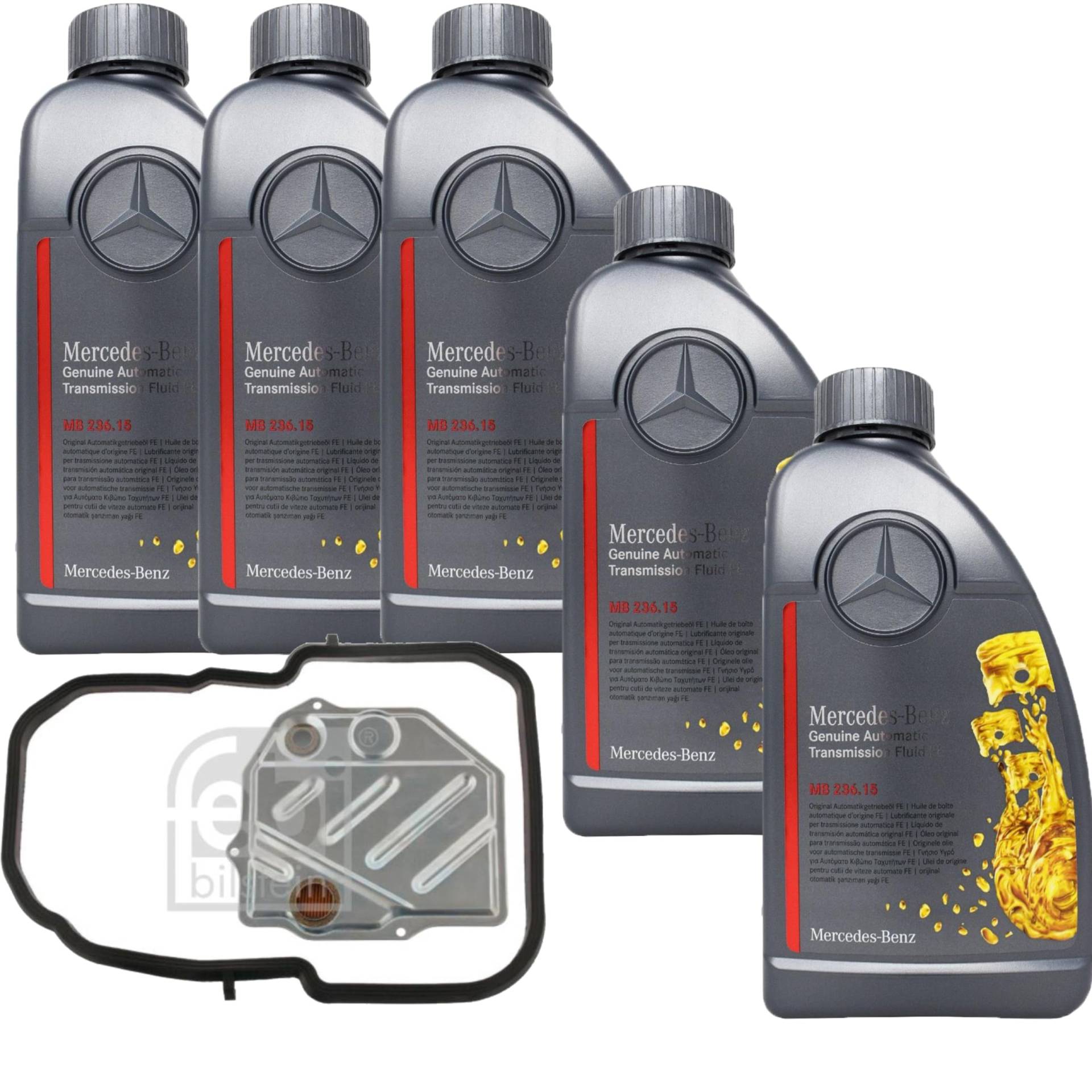 Automatikgetriebe Ölwechsel Satz Getriebeölwechselsatz mit 5 L ATF MB 236.15 Automatikgetriebeöl + Getriebeölfilter Automatikgetriebe Ölwechsel Satz Getriebeölwechselsatz mit 5 L ATF MB 236.15 Automatikgetriebeöl + Getriebeölfilter von EISENFELS