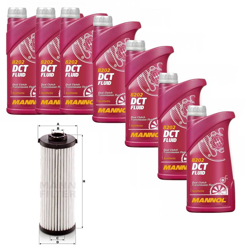 Automatikgetriebe Ölwechsel Satz Getriebeölwechselsatz mit DCT Fluid 7 L Automatikgetriebeöl Doppelkupplungsgetriebeöl + Getriebeölfilter von EISENFELS