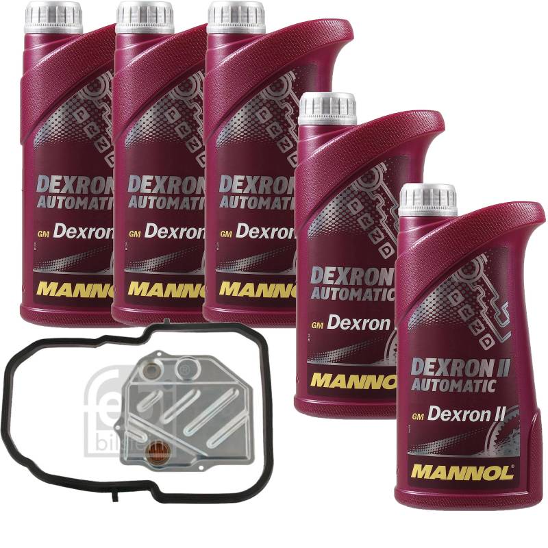 Automatikgetriebe Ölwechsel Satz Getriebeölwechselsatz mit Dexron II 5 L Automatikgetriebeöl + Getriebeölfilter von EISENFELS