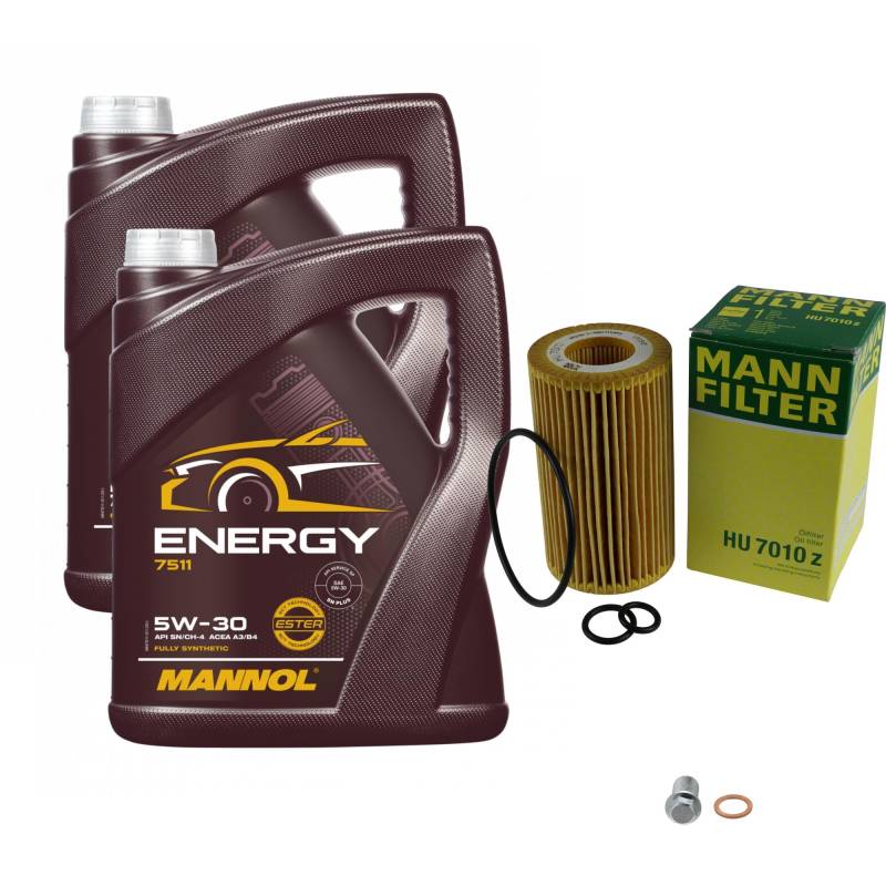 EISENFELS Filter Set Inspektionspaket erstellt mit 10 L Motoröl MANNOL Energy 5W-30, MANN-FILTER Ölfilter, Verschlussschraube von EISENFELS
