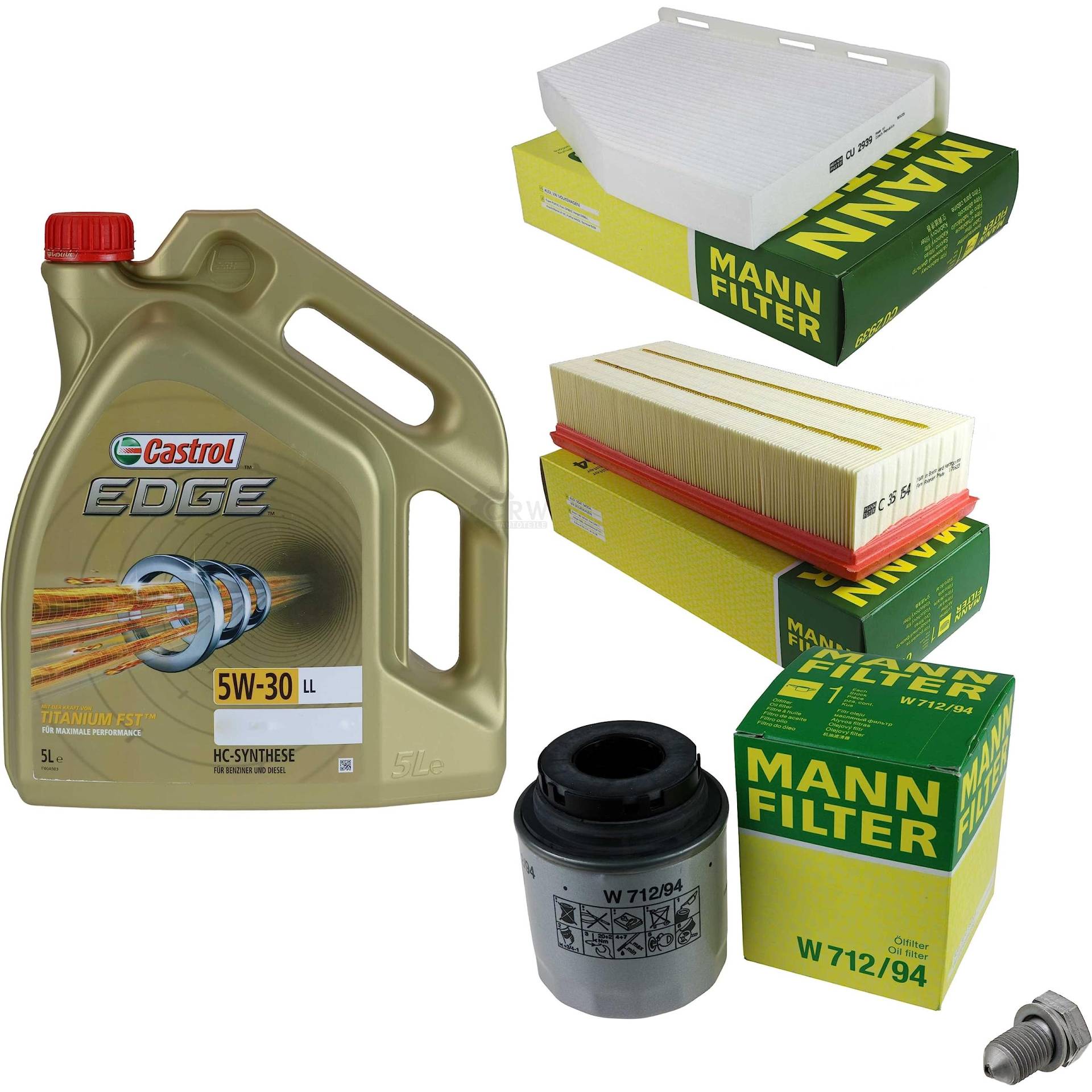 EISENFELS Inspektionspaket Wartungspaket Filterset mit 5 L Motoröl 5W-30 Ölfilter Luftfilter Innenraumfilter Verschlussschraube EISENFELS Inspektionspaket Wartungspaket Filterset mit 5 L Motoröl 5W-30 Ölfilter Luftfilter Innenraumfilter Verschlussschraube von EISENFELS