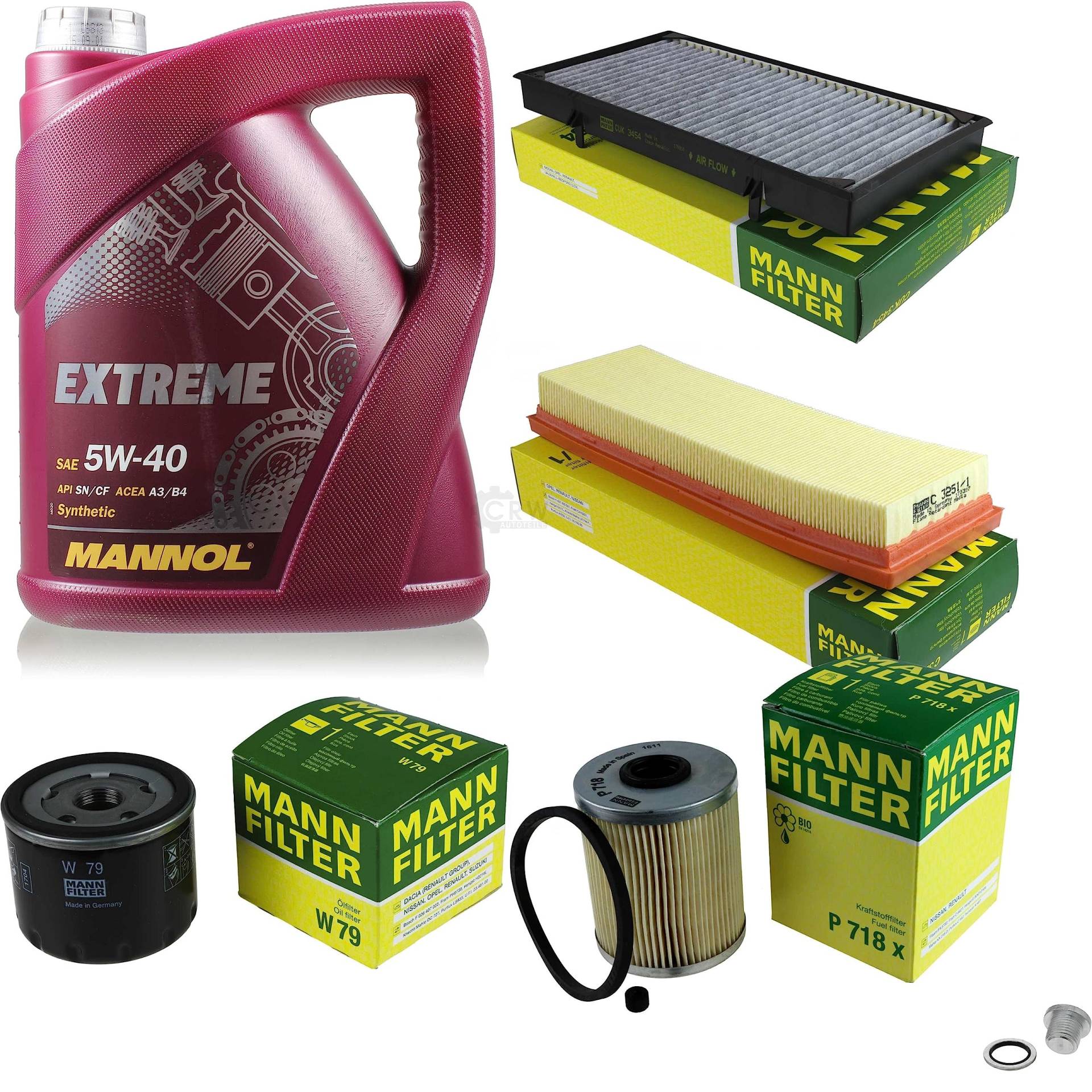 EISENFELS Filter Set Inspektionspaket erstellt mit 5 L Motoröl MANNOL Extreme 5W-40, MANN-FILTER Ölfilter, Luftfilter, Innenraumfilter, Kraftstofffilter, Verschlussschraube EISENFELS Filter Set Inspektionspaket erstellt mit 5 L Motoröl MANNOL Extreme 5W-40, MANN-FILTER Ölfilter, Luftfilter, Innenraumfilter, Kraftstofffilter, Verschlussschraube von EISENFELS