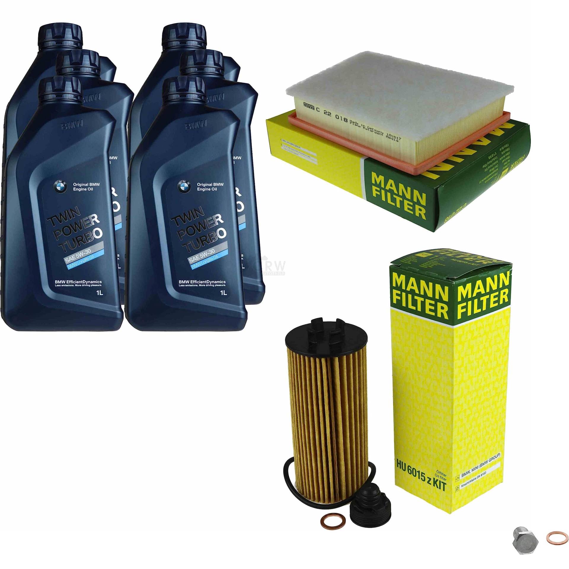 EISENFELS Filter Set Inspektionspaket erstellt mit 6 L Motoröl 5W-30 TWIN POWER TURBO, MANN-FILTER Ölfilter, Luftfilter, Verschlussschraube EISENFELS Filter Set Inspektionspaket erstellt mit 6 L Motoröl 5W-30 TWIN POWER TURBO, MANN-FILTER Ölfilter, Luftfilter, Verschlussschraube von EISENFELS