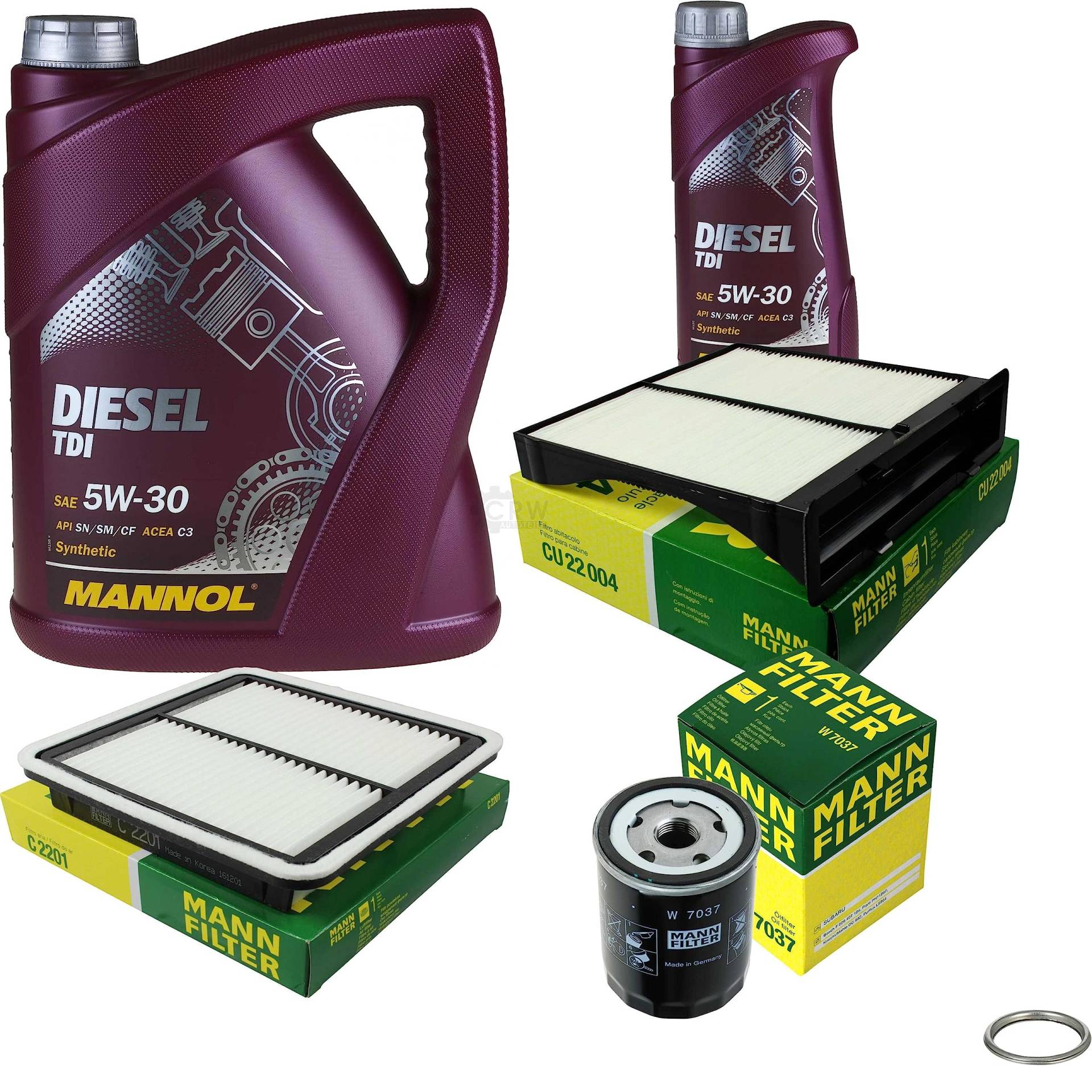 EISENFELS Filter Set Inspektionspaket erstellt mit 6 L Motoröl MANNOL Diesel TDI 5W-30, MANN-FILTER Ölfilter, Luftfilter, Innenraumfilter, Dichtring EISENFELS Filter Set Inspektionspaket erstellt mit 6 L Motoröl MANNOL Diesel TDI 5W-30, MANN-FILTER Ölfilter, Luftfilter, Innenraumfilter, Dichtring von EISENFELS