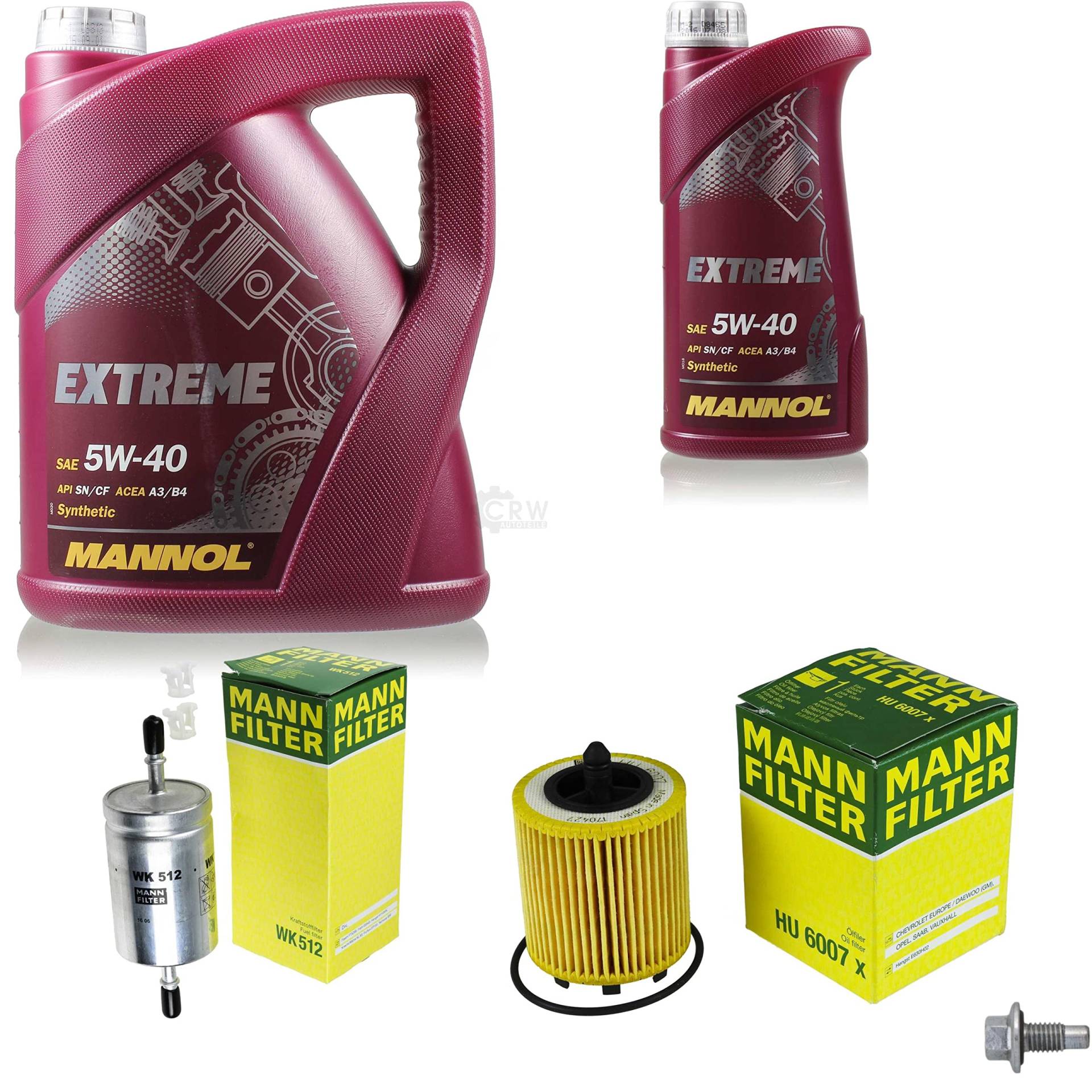 EISENFELS Filter Set Inspektionspaket erstellt mit 6 L Motoröl MANNOL Extreme 5W-40, MANN-FILTER Ölfilter, Kraftstofffilter, Verschlussschraube EISENFELS Filter Set Inspektionspaket erstellt mit 6 L Motoröl MANNOL Extreme 5W-40, MANN-FILTER Ölfilter, Kraftstofffilter, Verschlussschraube von EISENFELS