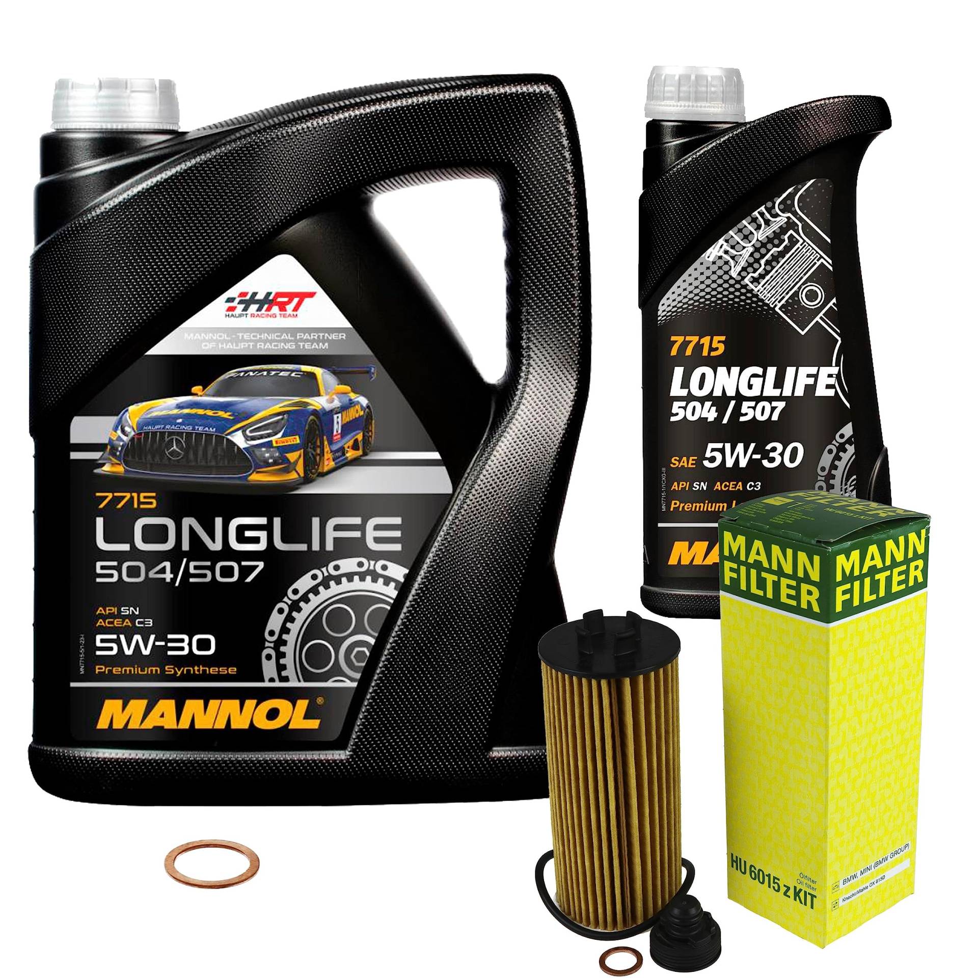 EISENFELS Filter Set Inspektionspaket erstellt mit 6 L Motoröl MANNOL Longlife 504/507 5W-30, MANN-FILTER Ölfilter, Dichtring EISENFELS Filter Set Inspektionspaket erstellt mit 6 L Motoröl MANNOL Longlife 504/507 5W-30, MANN-FILTER Ölfilter, Dichtring von EISENFELS