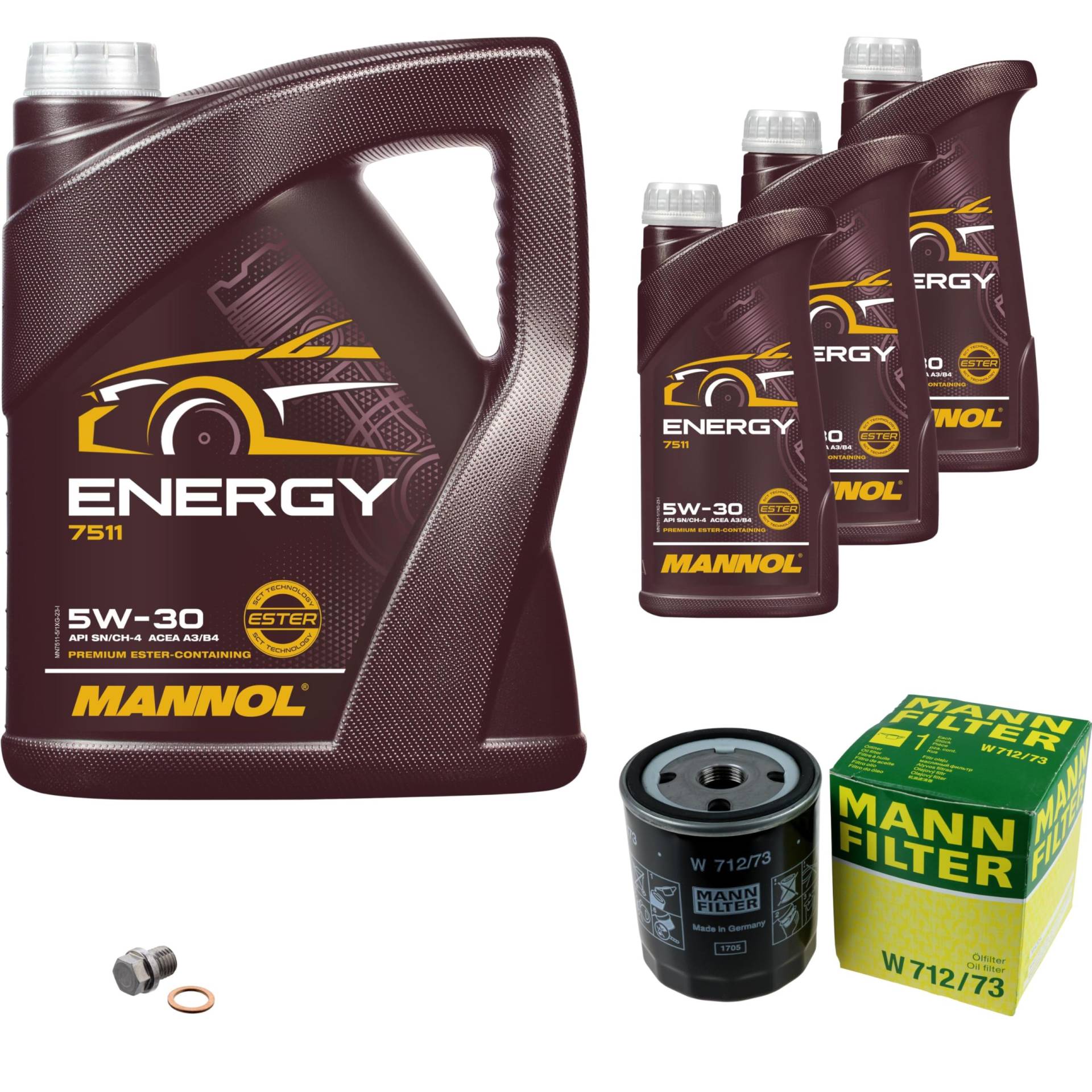 EISENFELS Filter Set Inspektionspaket erstellt mit 8 L Motoröl MANNOL Energy 5W-30, MANN-FILTER Ölfilter, Verschlussschraube EISENFELS Filter Set Inspektionspaket erstellt mit 8 L Motoröl MANNOL Energy 5W-30, MANN-FILTER Ölfilter, Verschlussschraube von EISENFELS