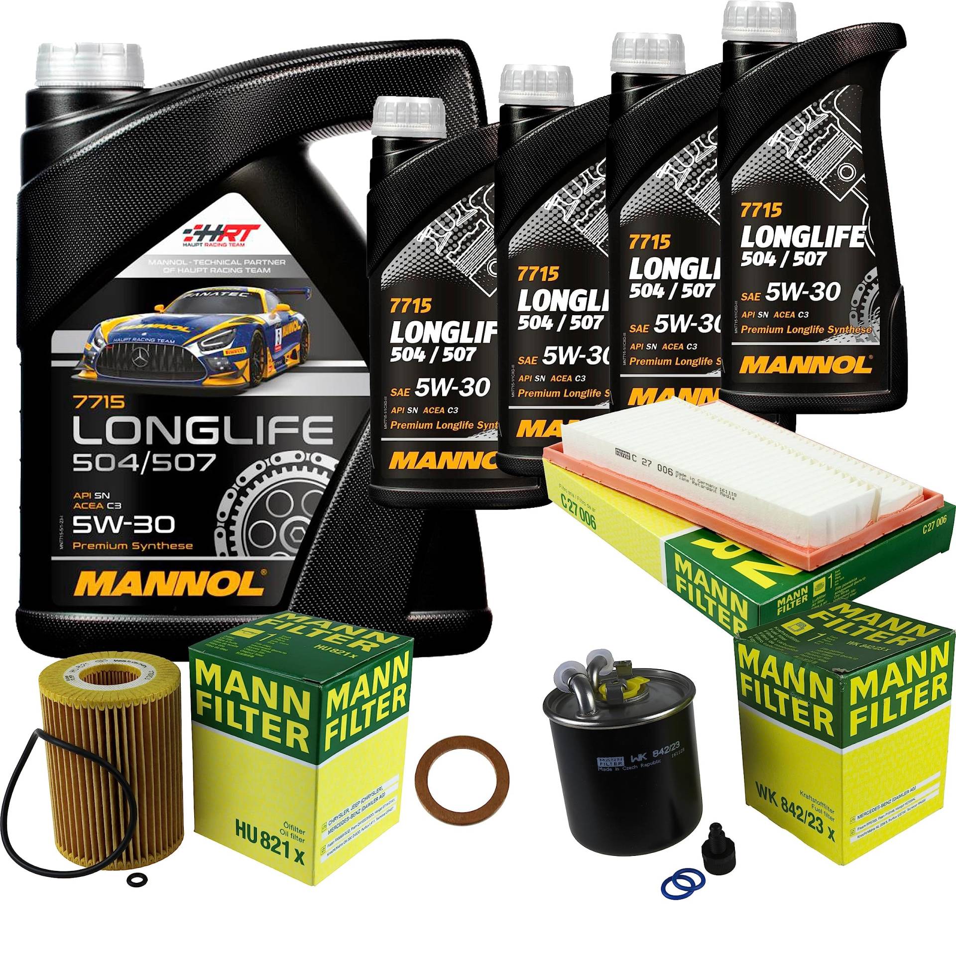 EISENFELS Filter Set Inspektionspaket erstellt mit 9 L Motoröl MANNOL Longlife 504/507 5W-30, MANN-FILTER Ölfilter, Luftfilter, Kraftstofffilter, Dichtring EISENFELS Filter Set Inspektionspaket erstellt mit 9 L Motoröl MANNOL Longlife 504/507 5W-30, MANN-FILTER Ölfilter, Luftfilter, Kraftstofffilter, Dichtring von EISENFELS