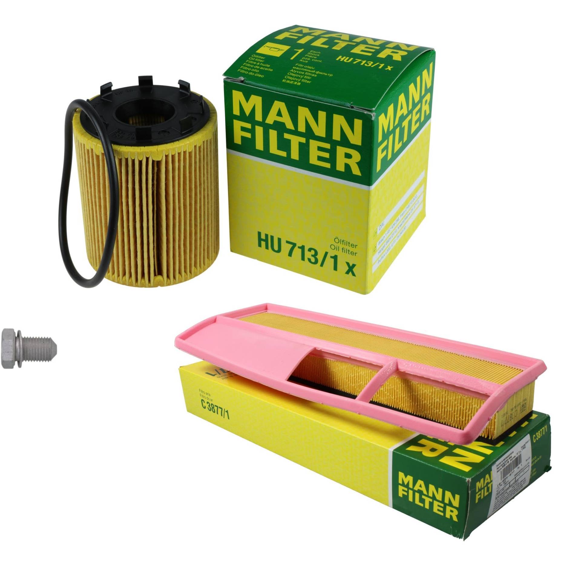 EISENFELS Filter Set Inspektionspaket erstellt mit MANN-FILTER Ölfilter HU 713/1 x, Luftfilter C 3877/1, Verschlussschraube von EISENFELS