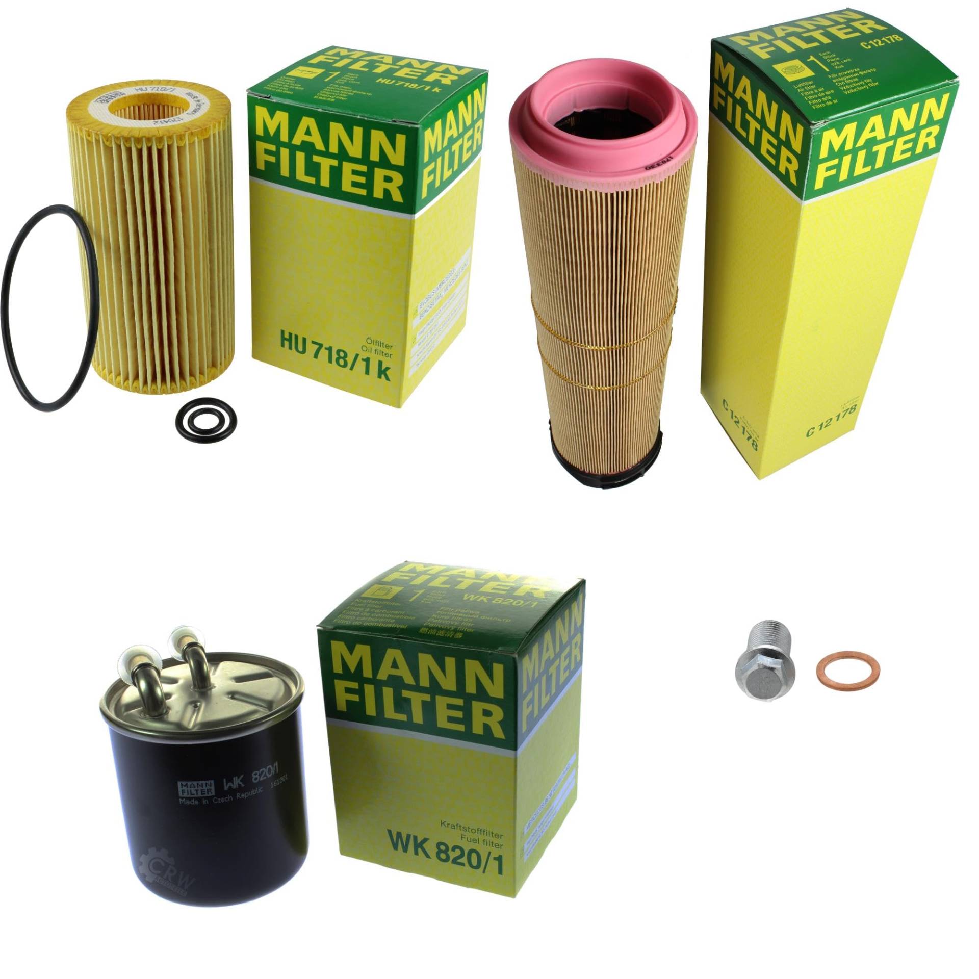 EISENFELS Filter Set Inspektionspaket erstellt mit MANN-FILTER Ölfilter HU 718/1 k, Luftfilter C 12 178, Kraftstofffilter WK 820/1, Verschlussschraube EISENFELS Filter Set Inspektionspaket erstellt mit MANN-FILTER Ölfilter HU 718/1 k, Luftfilter C 12 178, Kraftstofffilter WK 820/1, Verschlussschraube von EISENFELS