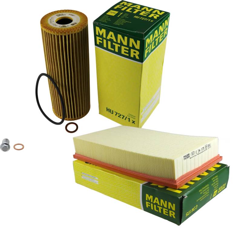 EISENFELS Filter Set Inspektionspaket erstellt mit MANN-FILTER Ölfilter HU 727/1 x, Luftfilter C 34 175, Verschlussschraube von EISENFELS