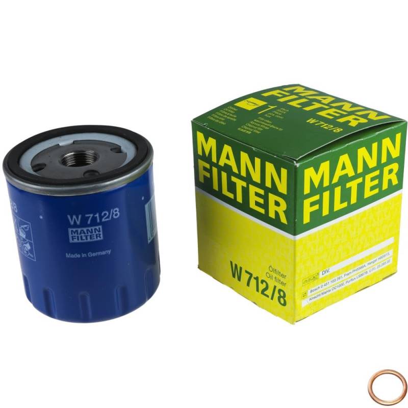 EISENFELS Filter Set erstellt mit MANN-FILTER Ölfilter W 712/8, Dichtring von EISENFELS