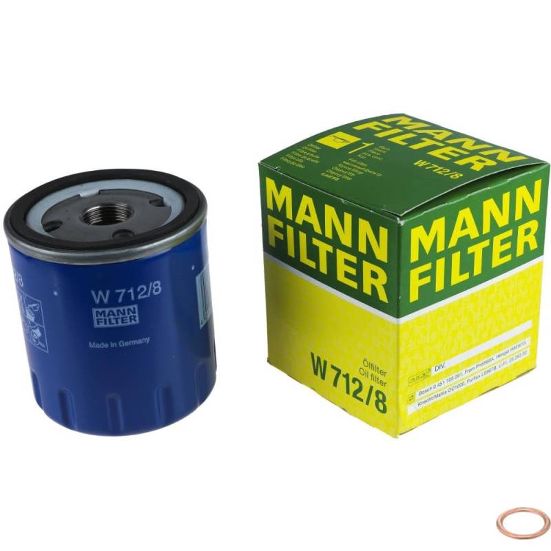 EISENFELS Filter Set erstellt mit MANN-FILTER Ölfilter W 712/8, Dichtring von EISENFELS