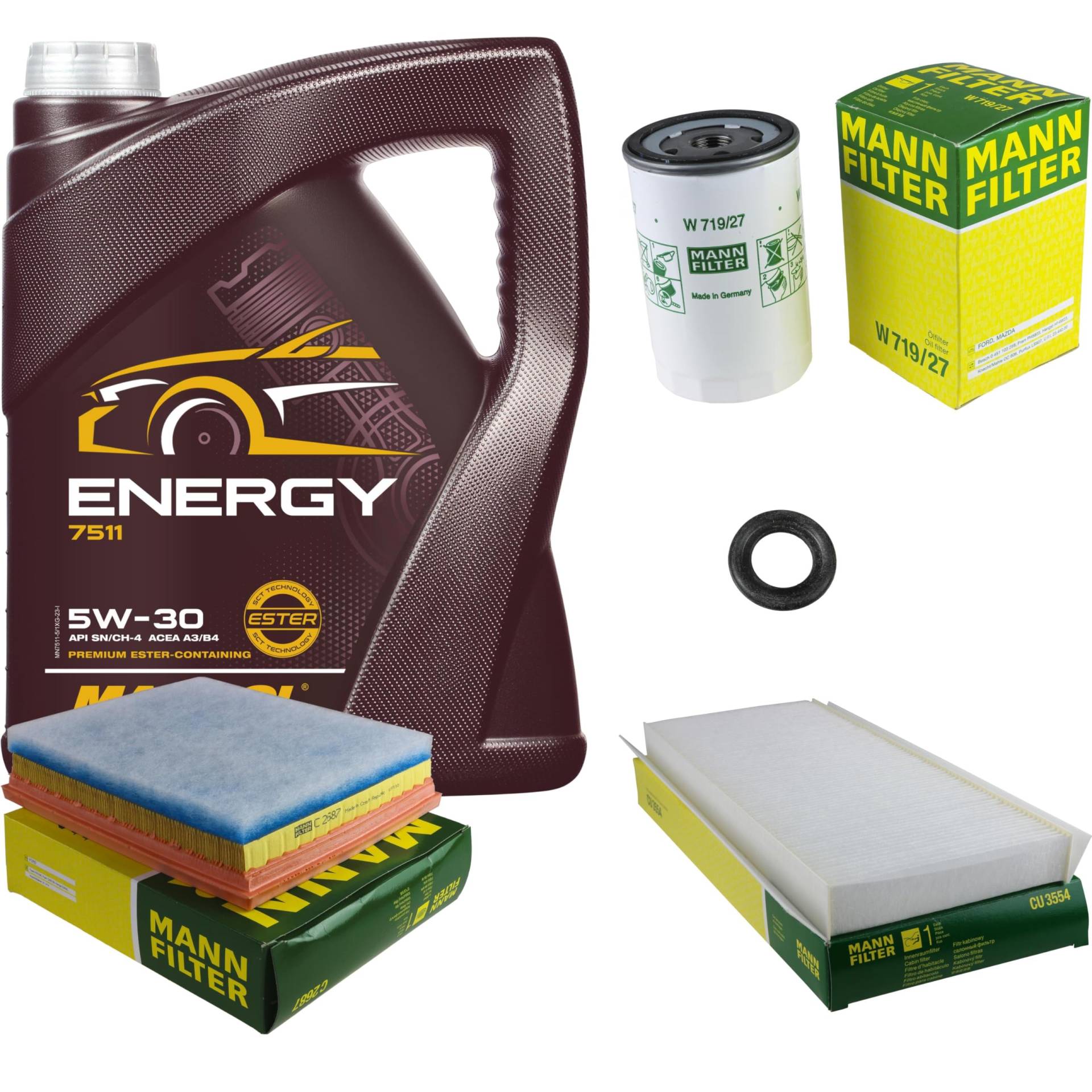 EISENFELS Inspektionspaket Wartungspaket Filterset mit 5 L Motoröl 5W-30, Ölfilter, Luftfilter, Innenraumfilter, Dichtring EISENFELS Inspektionspaket Wartungspaket Filterset mit 5 L Motoröl 5W-30, Ölfilter, Luftfilter, Innenraumfilter, Dichtring von EISENFELS