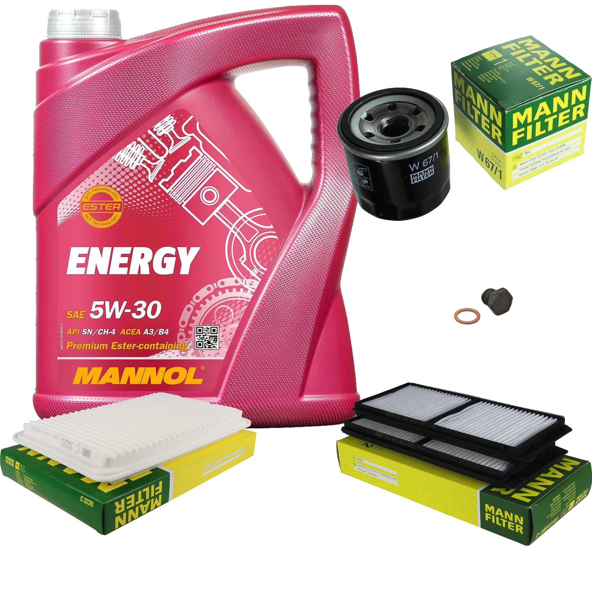 EISENFELS Inspektionspaket Wartungspaket Filterset mit 5 L Motoröl 5W-30, Ölfilter, Luftfilter, Innenraumfilter, Verschlussschraube EISENFELS Inspektionspaket Wartungspaket Filterset mit 5 L Motoröl 5W-30, Ölfilter, Luftfilter, Innenraumfilter, Verschlussschraube von EISENFELS