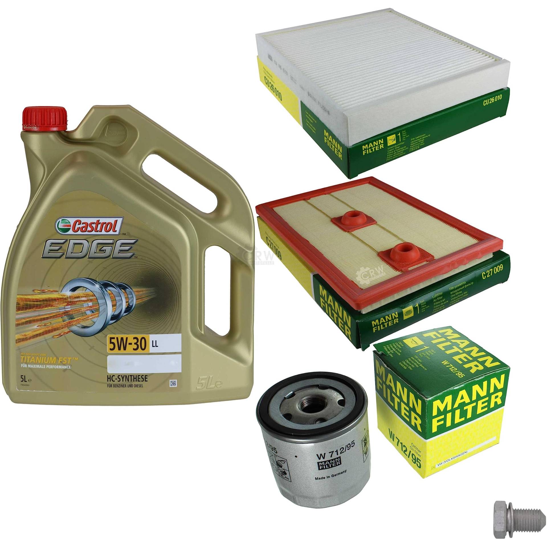 EISENFELS Inspektionspaket Wartungspaket Filterset mit 5 L Motoröl 5W-30 Ölfilter Luftfilter Innenraumfilter Verschlussschraube EISENFELS Inspektionspaket Wartungspaket Filterset mit 5 L Motoröl 5W-30 Ölfilter Luftfilter Innenraumfilter Verschlussschraube von EISENFELS