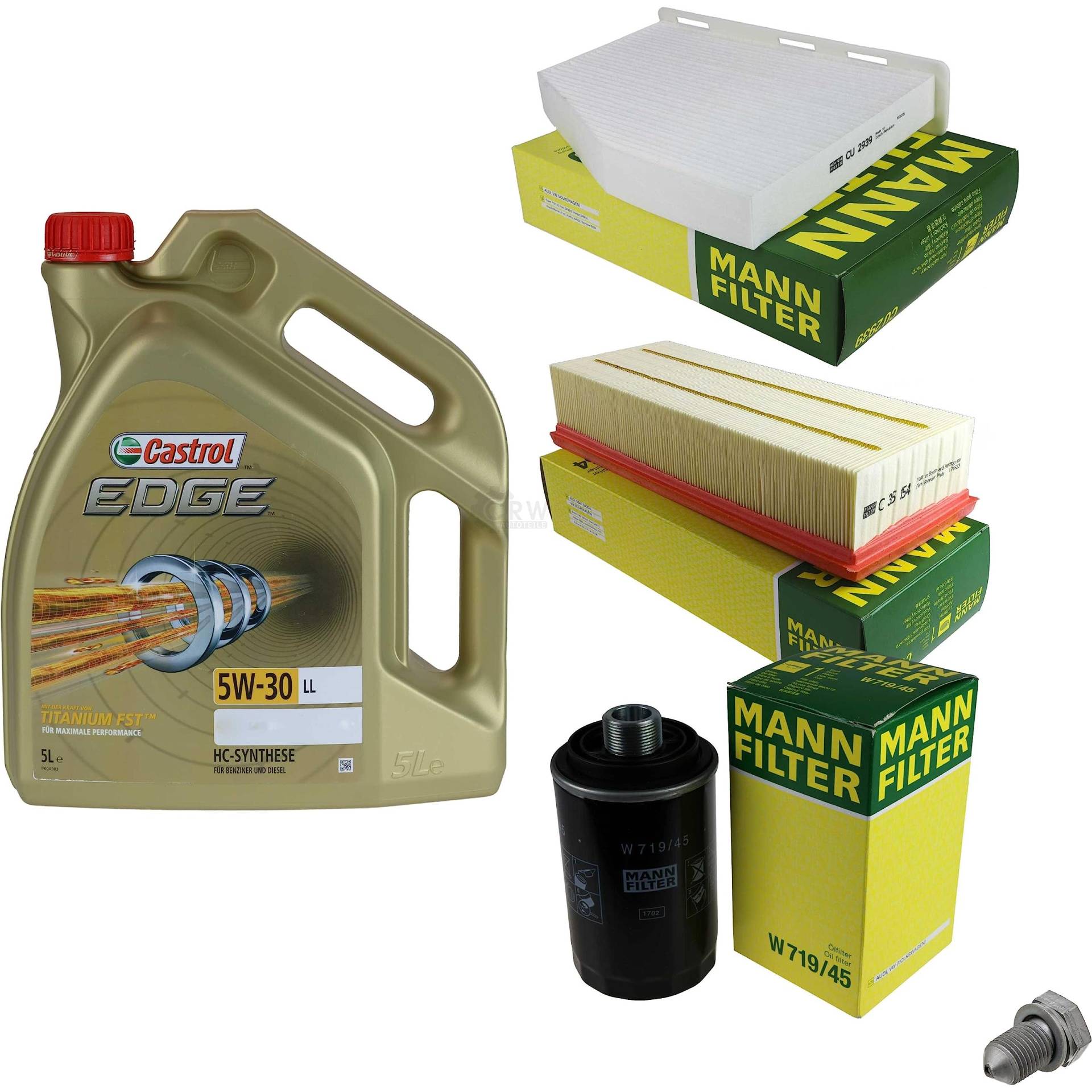 EISENFELS Inspektionspaket Wartungspaket Filterset mit 5 L Motoröl 5W-30 Ölfilter Luftfilter Innenraumfilter Verschlussschraube EISENFELS Inspektionspaket Wartungspaket Filterset mit 5 L Motoröl 5W-30 Ölfilter Luftfilter Innenraumfilter Verschlussschraube von EISENFELS