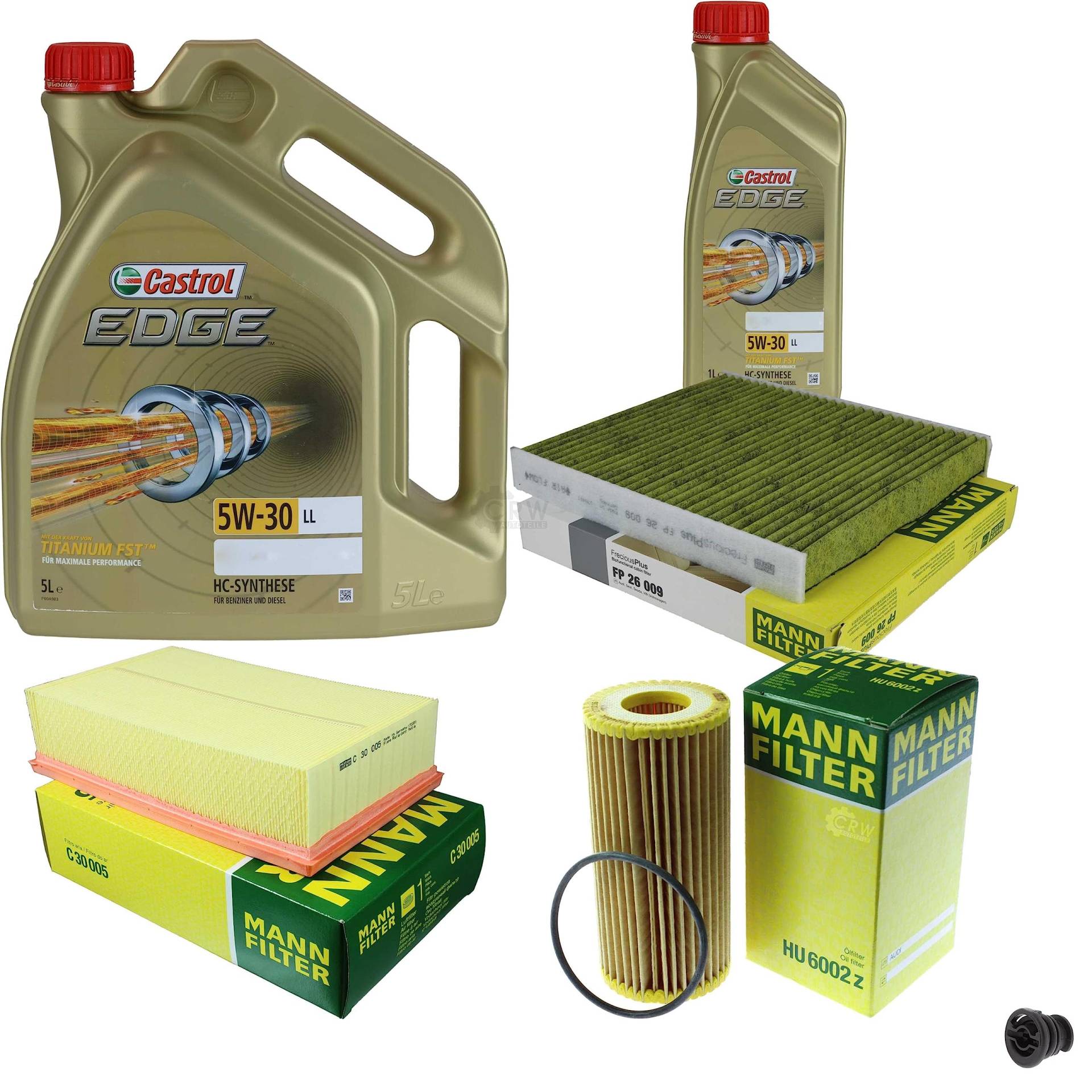 EISENFELS Inspektionspaket Wartungspaket Filterset mit 6 L Motoröl 5W-30 Ölfilter Luftfilter Innenraumfilter Verschlussschraube EISENFELS Inspektionspaket Wartungspaket Filterset mit 6 L Motoröl 5W-30 Ölfilter Luftfilter Innenraumfilter Verschlussschraube von EISENFELS