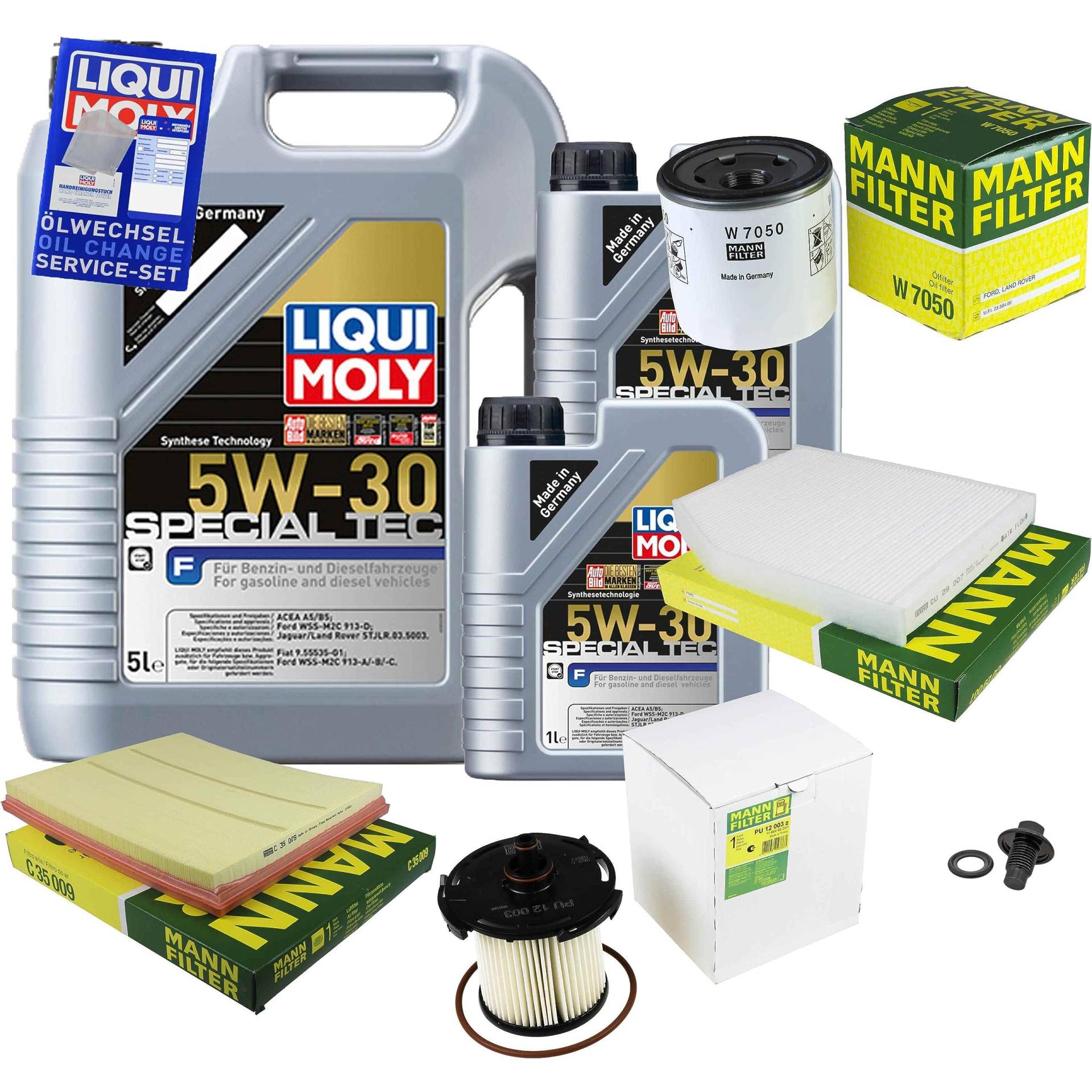 EISENFELS Inspektionspaket Wartungspaket Filterset mit 7 L Motoröl 5W-30, Ölfilter, Luftfilter, Kraftstofffilter, Innenraumfilter, Verschlussschraube EISENFELS Inspektionspaket Wartungspaket Filterset mit 7 L Motoröl 5W-30, Ölfilter, Luftfilter, Kraftstofffilter, Innenraumfilter, Verschlussschraube von EISENFELS