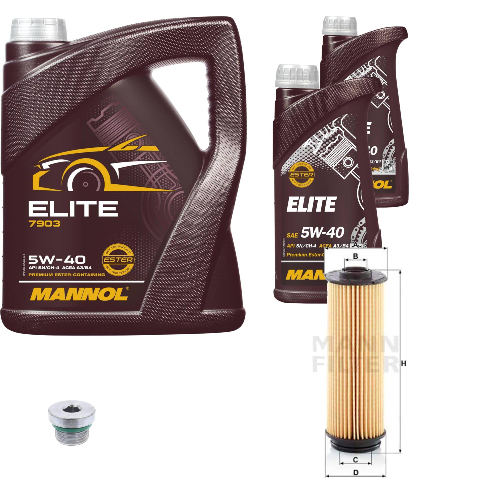 EISENFELS Inspektionspaket Wartungspaket Filterset mit 7 L Motoröl 5W-40, Ölfilter, Verschlussschraube EISENFELS Inspektionspaket Wartungspaket Filterset mit 7 L Motoröl 5W-40, Ölfilter, Verschlussschraube von EISENFELS