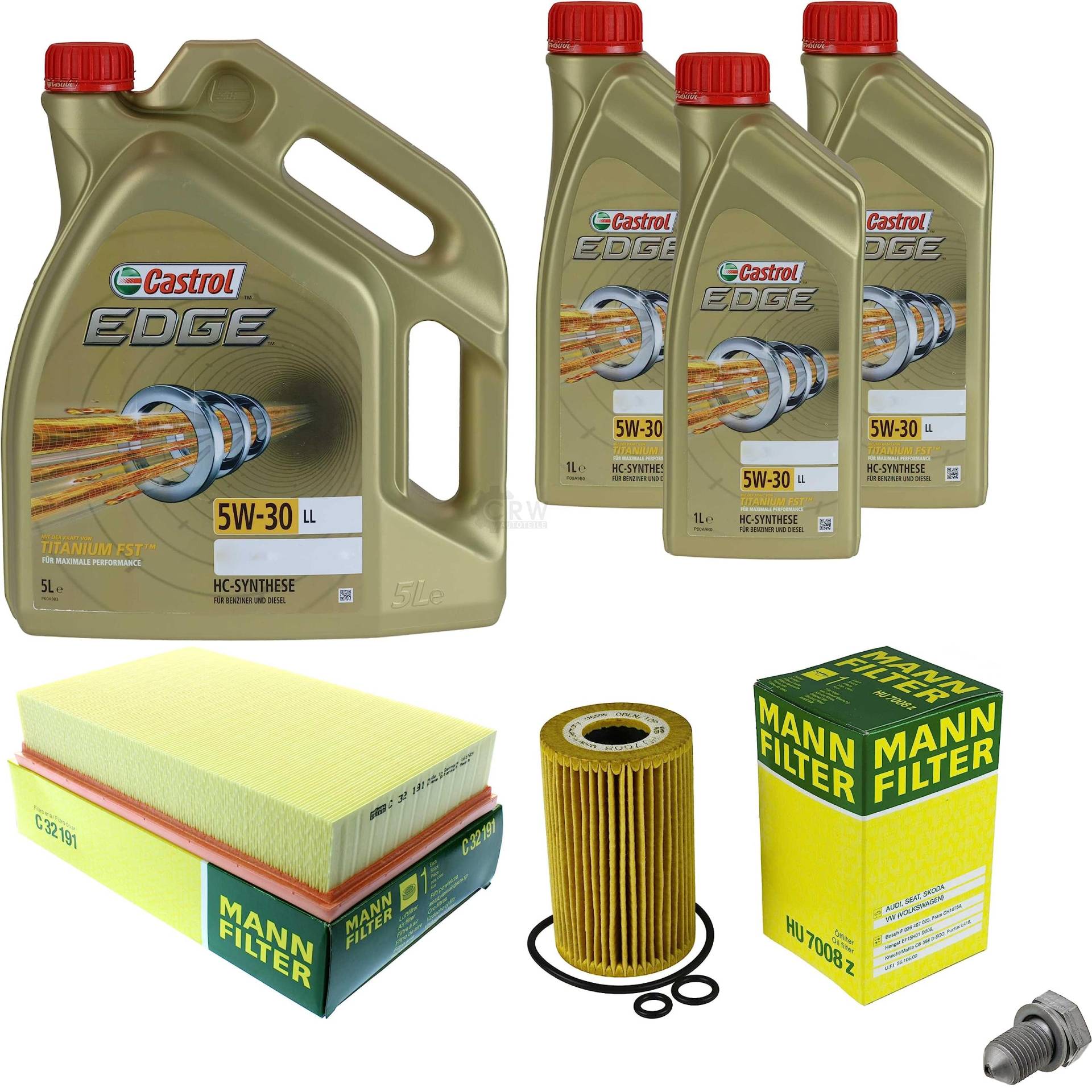 EISENFELS Inspektionspaket Wartungspaket Filterset mit 8 L Motoröl 5W-30 Ölfilter Luftfilter Verschlussschraube EISENFELS Inspektionspaket Wartungspaket Filterset mit 8 L Motoröl 5W-30 Ölfilter Luftfilter Verschlussschraube von EISENFELS