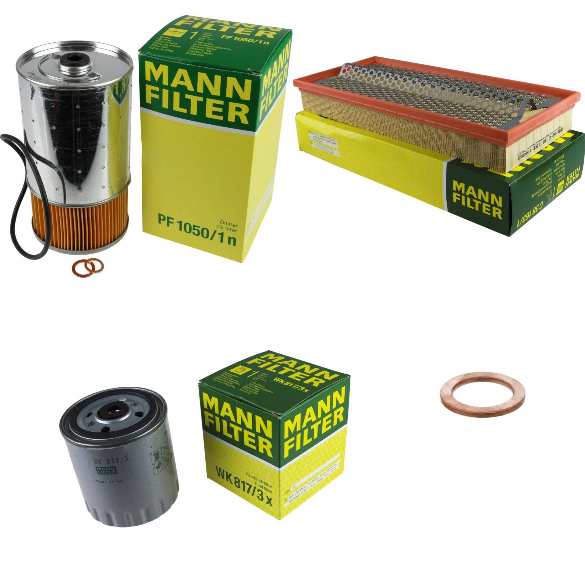EISENFELS Inspektionspaket Wartungspaket Filterset mit Ölfilter PF 1050/1 n, Luftfilter C 38 163/1, Kraftstofffilter WK 817/3 x, Dichtring EISENFELS Inspektionspaket Wartungspaket Filterset mit Ölfilter PF 1050/1 n, Luftfilter C 38 163/1, Kraftstofffilter WK 817/3 x, Dichtring von EISENFELS