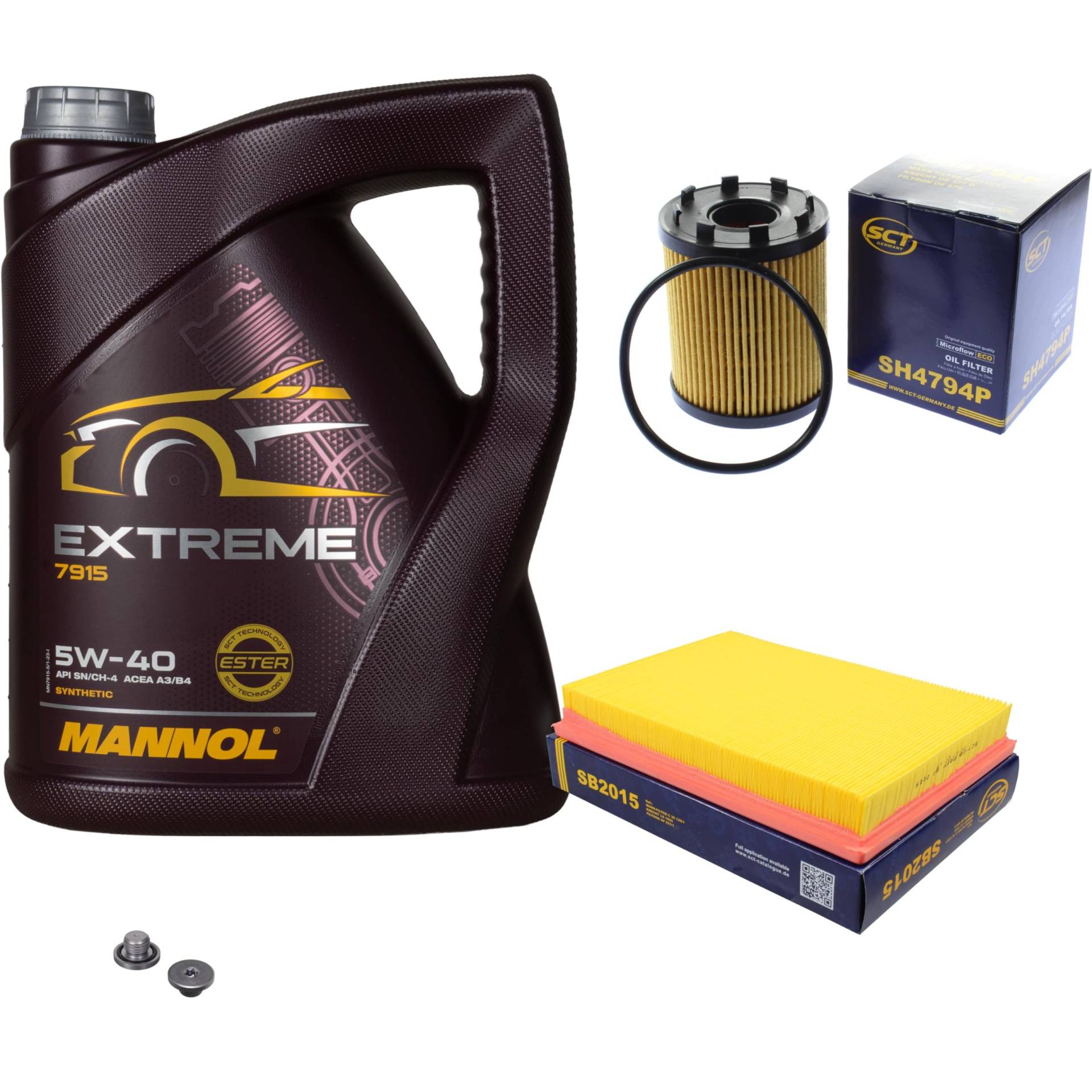 Inspektionspaket Wartungspaket Filterset mit 5 L Motoröl Extreme 5W-40, Ölfilter, Luftfilter, Verschlussschraube Inspektionspaket Wartungspaket Filterset mit 5 L Motoröl Extreme 5W-40, Ölfilter, Luftfilter, Verschlussschraube von EISENFELS