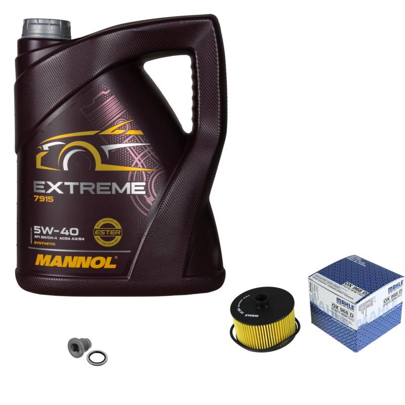 Inspektionspaket Wartungspaket Filterset mit 5 L Motoröl Extreme 5W-40, Ölfilter, Verschlussschraube von EISENFELS