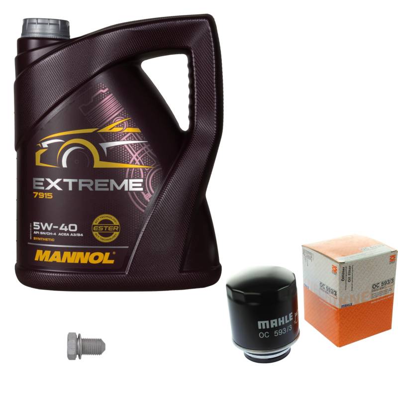 Inspektionspaket Wartungspaket Filterset mit 5 L Motoröl Extreme 5W-40, Ölfilter, Verschlussschraube von EISENFELS