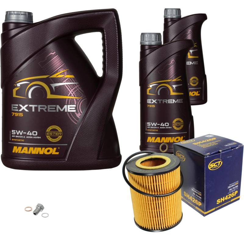 Inspektionspaket Wartungspaket Filterset mit 5 L Motoröl Extreme 5W-40, Ölfilter, Verschlussschraube von EISENFELS