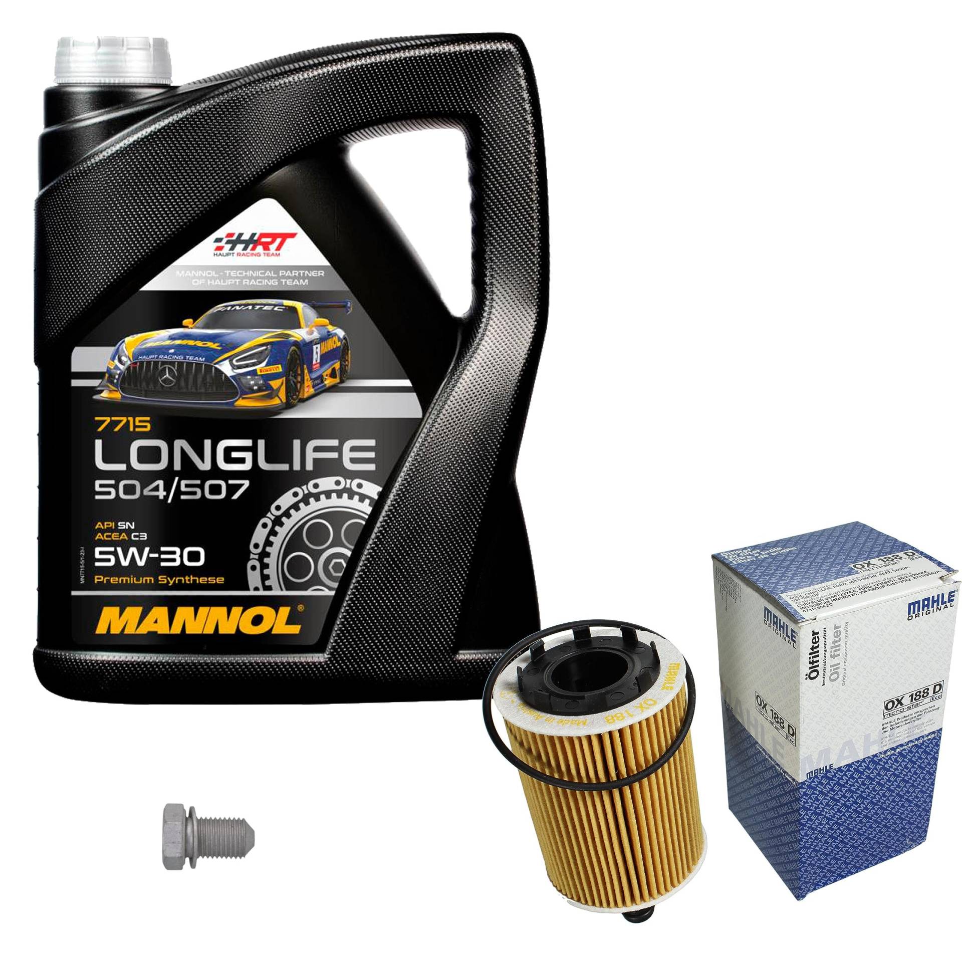Inspektionspaket Wartungspaket Filterset mit 5 L Motoröl Longlife 5W-30, Ölfilter, Verschlussschraube von EISENFELS