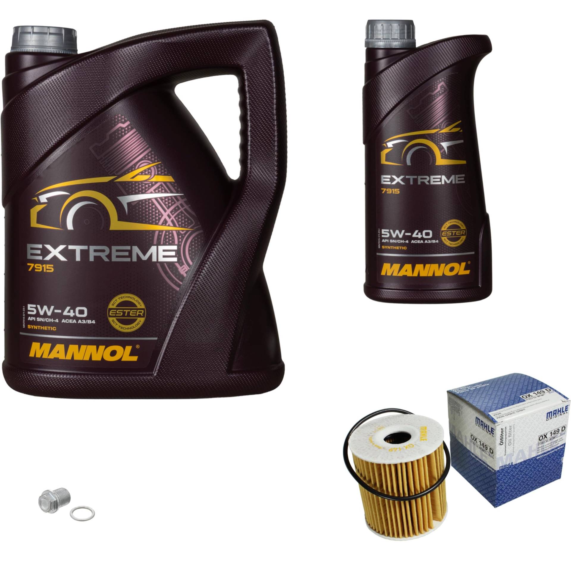 Inspektionspaket Wartungspaket Filterset mit 6 L Motoröl Extreme 5W-40, Ölfilter, Verschlussschraube Inspektionspaket Wartungspaket Filterset mit 6 L Motoröl Extreme 5W-40, Ölfilter, Verschlussschraube von EISENFELS