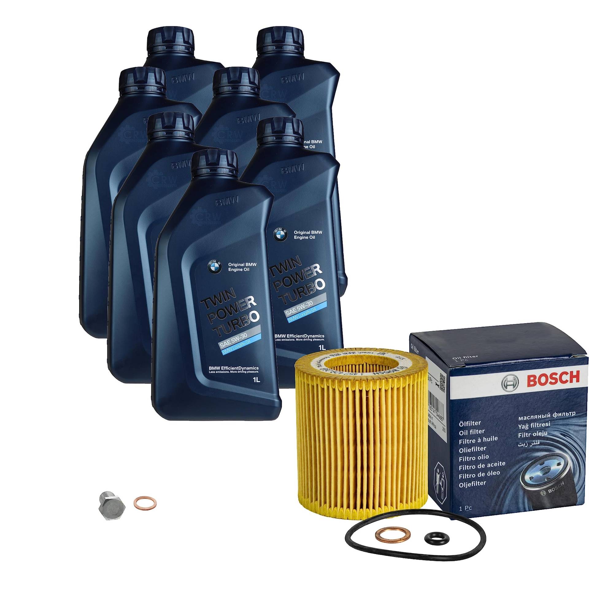 Inspektionspaket Wartungspaket Filterset mit 7 L Motoröl TWIN POWER TURBO 5W-30, Ölfilter, Verschlussschraube von EISENFELS