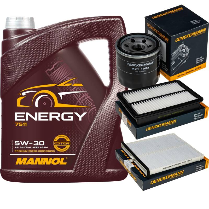Inspektionspaket Wartungspaket Filterset mit Energy 5W-30 5L, Luftfilter, Innenraumfilter, Ölfilter von EISENFELS