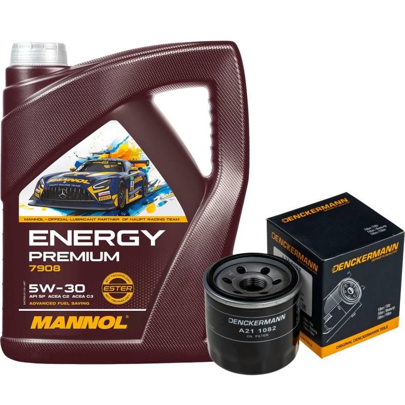 Inspektionspaket Wartungspaket Filterset mit Energy Premium 5W-30 5L, Ölfilter von EISENFELS