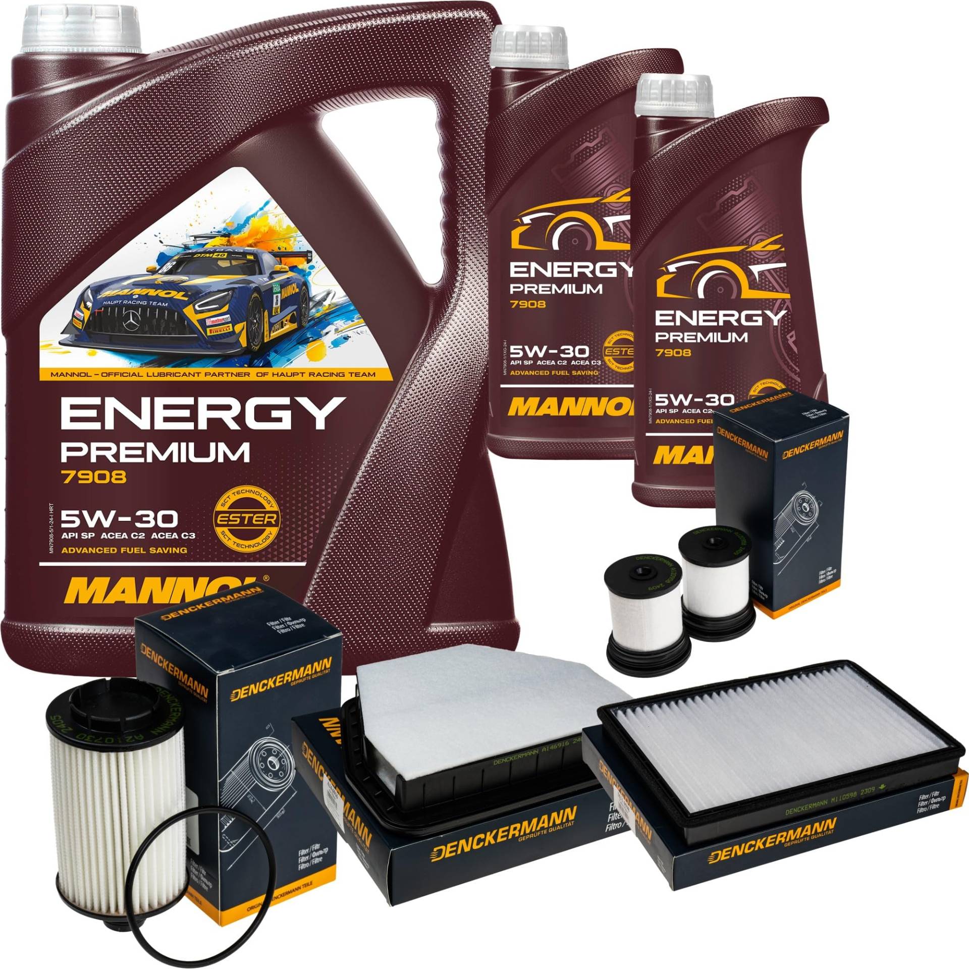 Inspektionspaket Wartungspaket Filterset mit Energy Premium 5W-30 7L, Kraftstofffilter, Ölfilter, Innenraumfilter, Luftfilter Inspektionspaket Wartungspaket Filterset mit Energy Premium 5W-30 7L, Kraftstofffilter, Ölfilter, Innenraumfilter, Luftfilter von EISENFELS